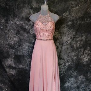 Size 14 Pink Chiffon Prom Dress